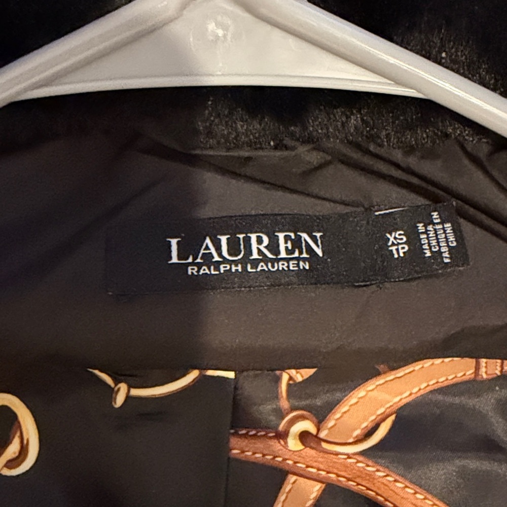Ralph Lauren Black Puffer Coat with Faux Fur Hood - Picture 3 of 4